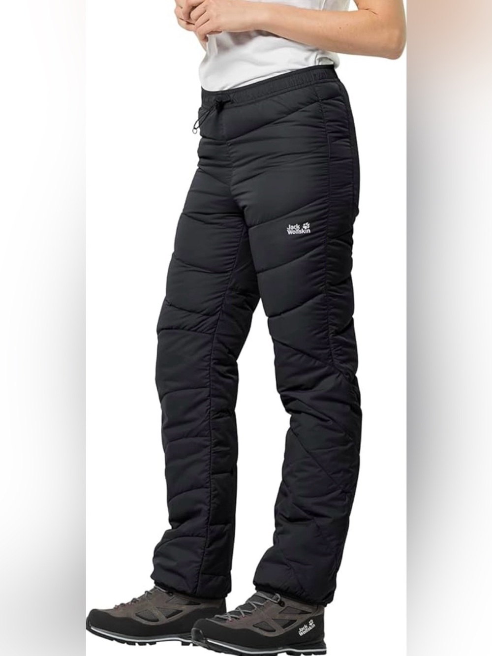 Jack Wolfskin Black Atmosphere Down Filled Windproof Water Repellent Pants Sz S